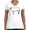 Women's Fine Jersey V-Neck Tee Thumbnail