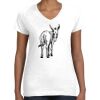 Women's Fine Jersey V-Neck Tee Thumbnail