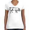 Women's Fine Jersey V-Neck Tee Thumbnail