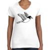Women's Fine Jersey V-Neck Tee Thumbnail