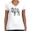 Women's Fine Jersey V-Neck Tee Thumbnail