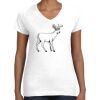 Women's Fine Jersey V-Neck Tee Thumbnail