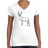 Women's Fine Jersey V-Neck Tee Thumbnail
