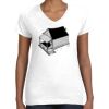 Women's Fine Jersey V-Neck Tee Thumbnail