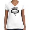 Women's Fine Jersey V-Neck Tee Thumbnail