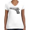 Women's Fine Jersey V-Neck Tee Thumbnail