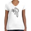 Women's Fine Jersey V-Neck Tee Thumbnail