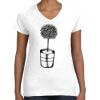 Women's Fine Jersey V-Neck Tee Thumbnail